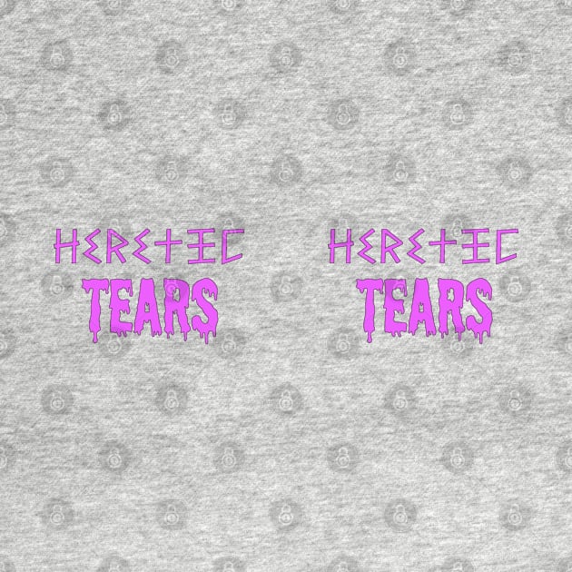 Heretic Tears Mug -  Tongue Pink Text on Vulva Purple by SolarCross